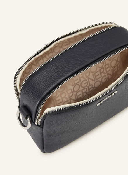 Wallis Avy Leather Crossbody Bag in Navy