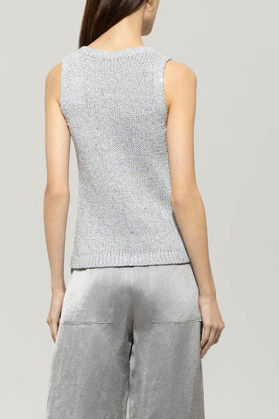 Sleeveless Knit with Beading
