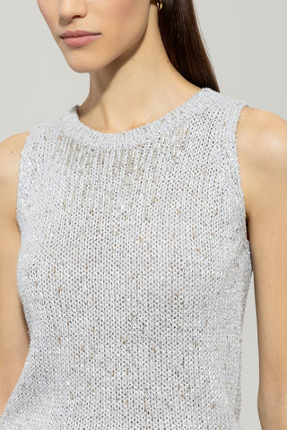Sleeveless Knit with Beading