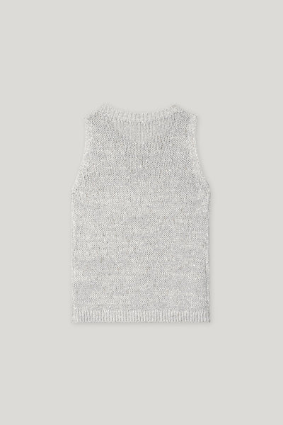 Sleeveless Knit with Beading