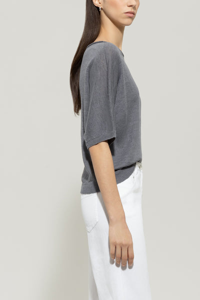 Linen Short-Sleeve Pullover