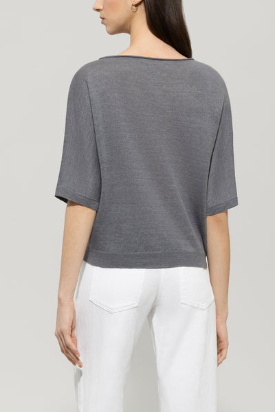 Linen Short-Sleeve Pullover