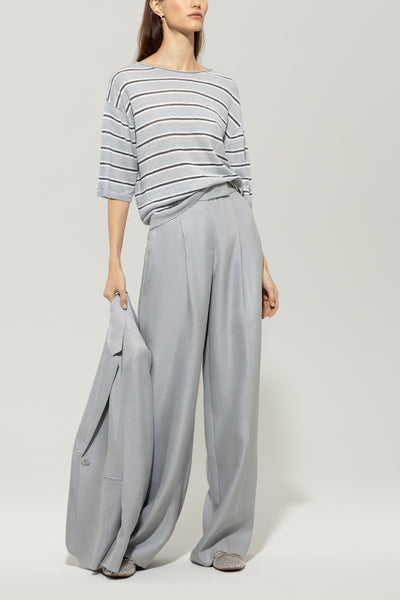 Linen Striped Pullover