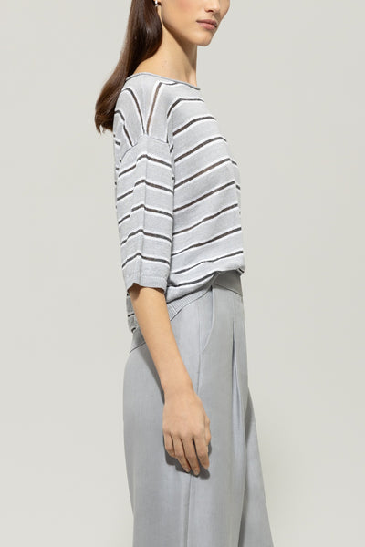Linen Striped Pullover