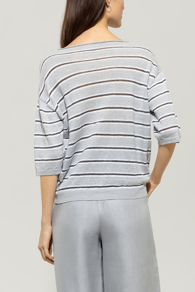 Linen Striped Pullover