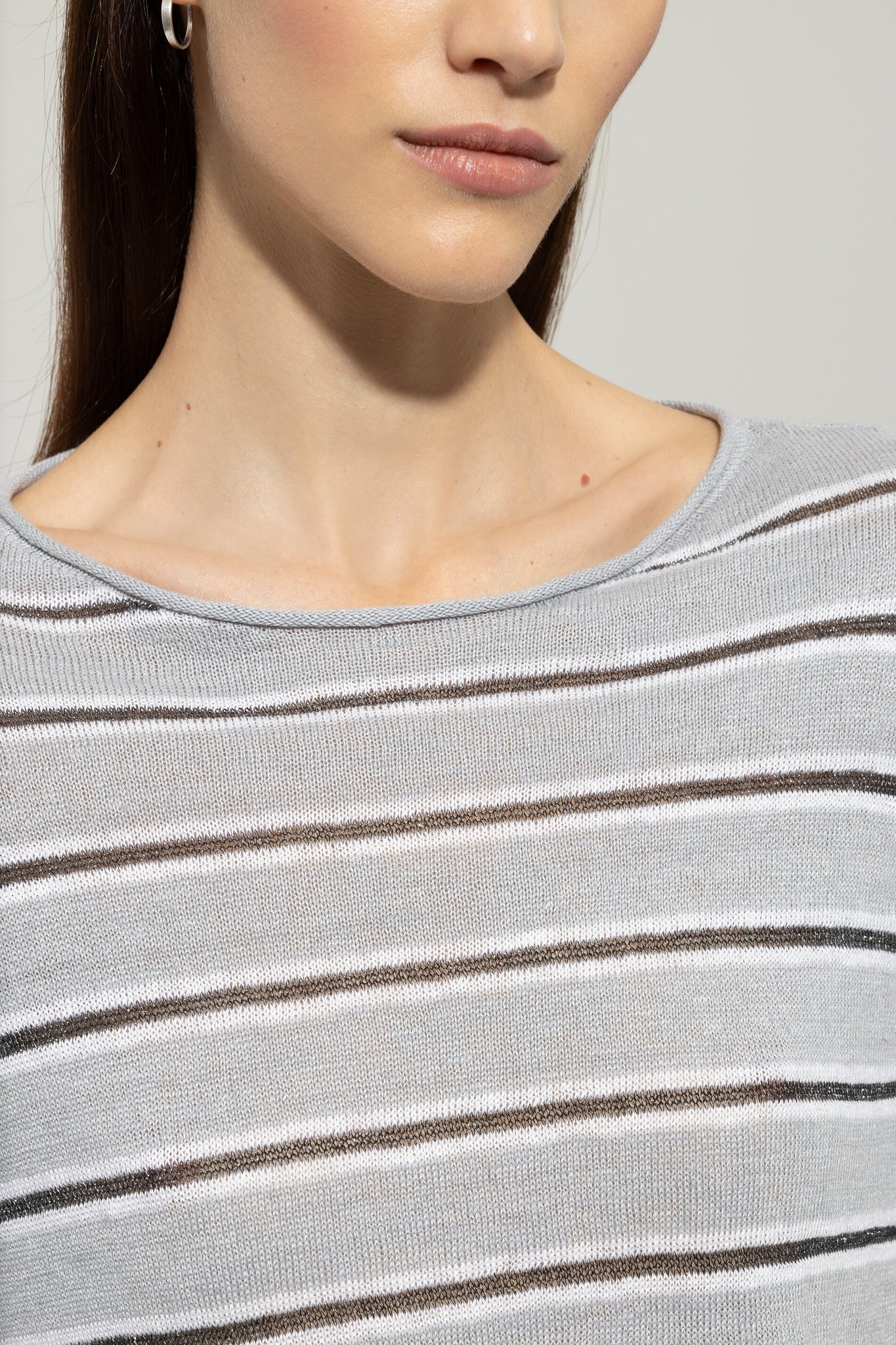 Linen Striped Pullover