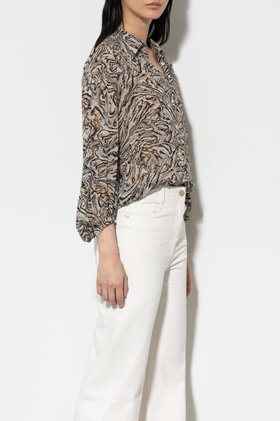 Blouse with Marble Print