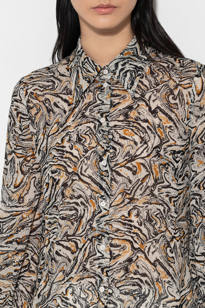 Blouse with Marble Print
