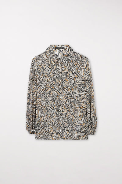 Blouse with Marble Print