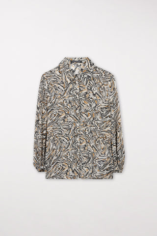 Blouse with Marble Print