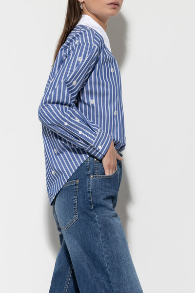 Striped Blouse with Sequins