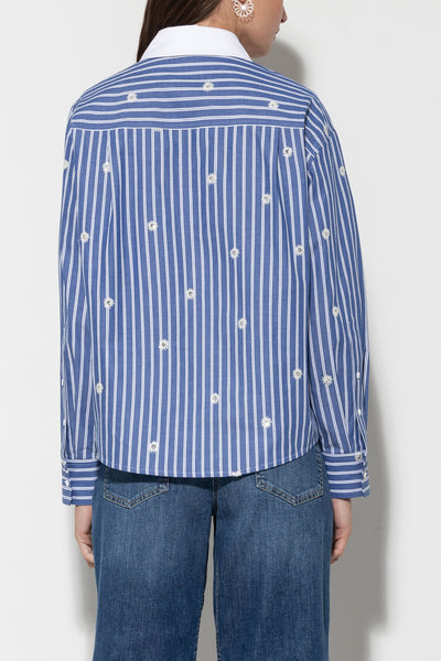 Striped Blouse with Sequins