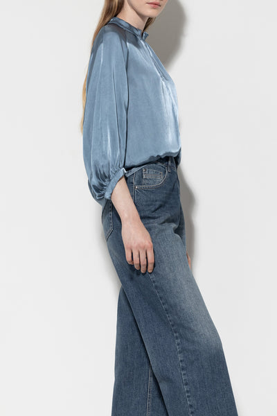 Stand-Up Collar Blouse