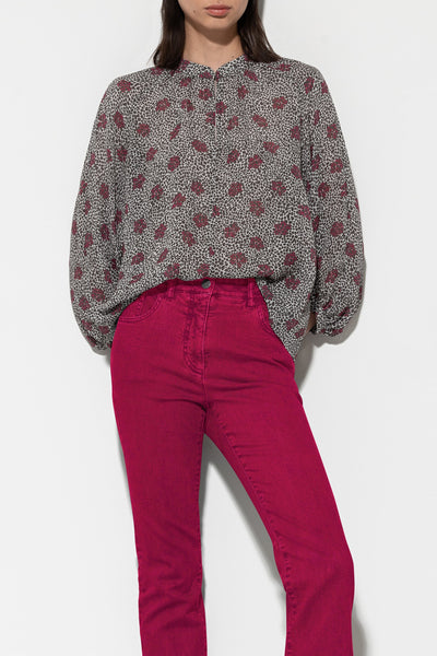 Blouse with Millefleurs Print