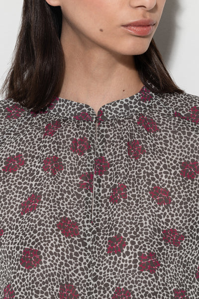 Blouse with Millefleurs Print