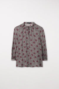 Blouse with Millefleurs Print