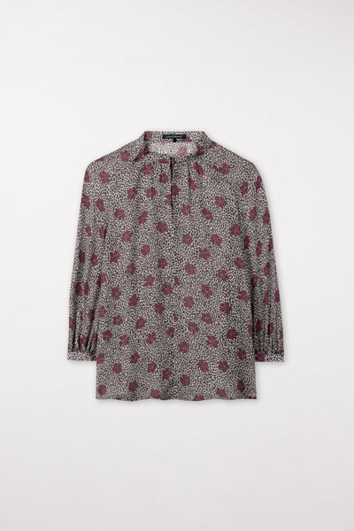Blouse with Millefleurs Print