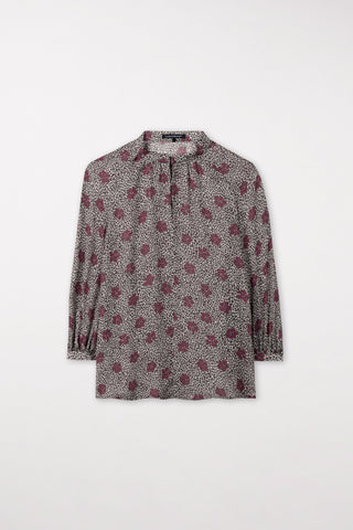 Blouse with Millefleurs Print