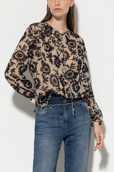 Tunic Top with Floral Print