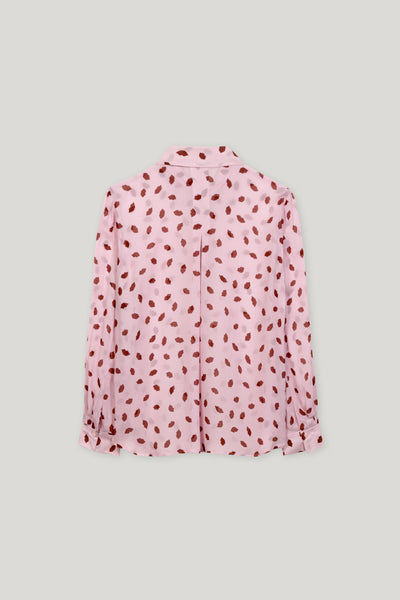 Lips Print Blouse in Pink