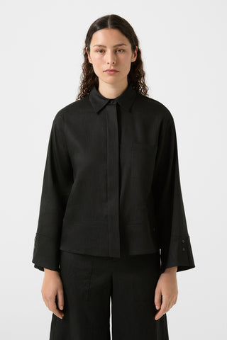 Ronda Linen-Blend Blouse