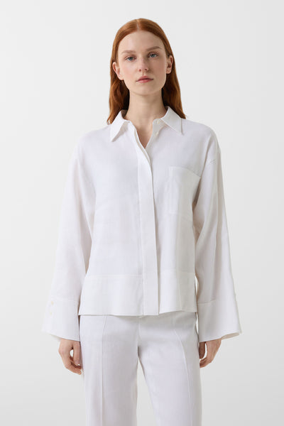 Ronda Linen-Blend Blouse