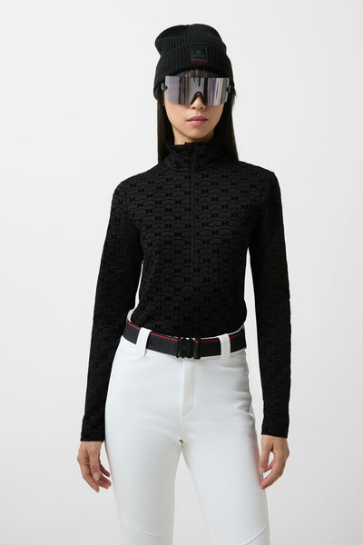 FIRE+ICE Margo2 Top with Flock Print