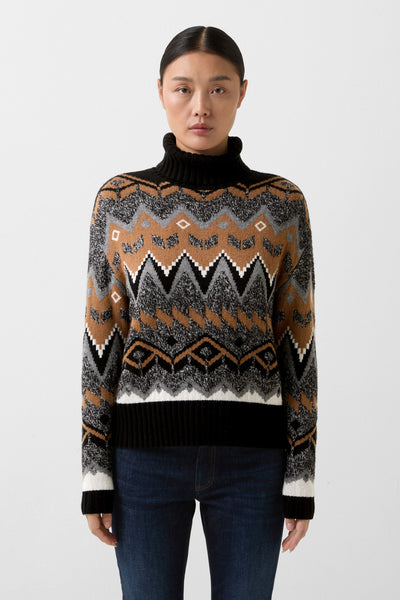Raegan Knit in Brown/Black Colourway