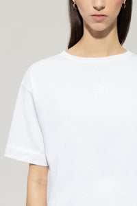 T-Shirt with Embossed Flower