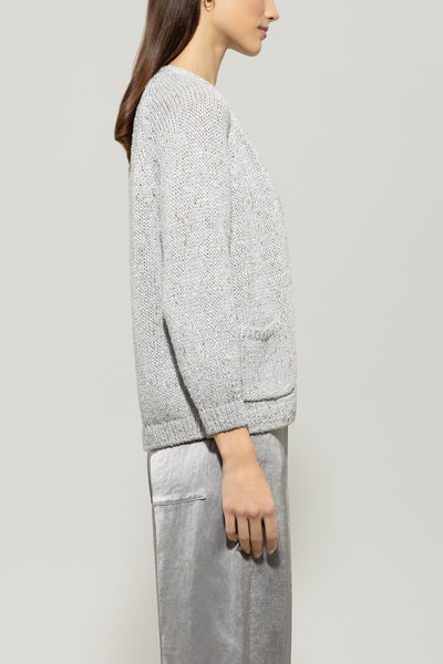 Cardigan in Silver Grey
