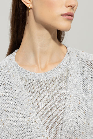 Cardigan in Silver Grey
