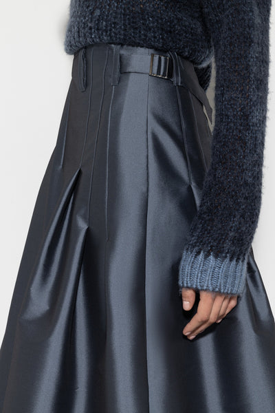 Taffeta Skirt with Pleats