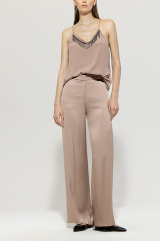 Satin Wide-Leg Pant