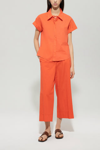 Gabardine Wide-Leg Pants