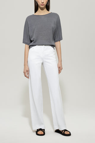 Cotton/Linen Blend Wide-Leg Pants