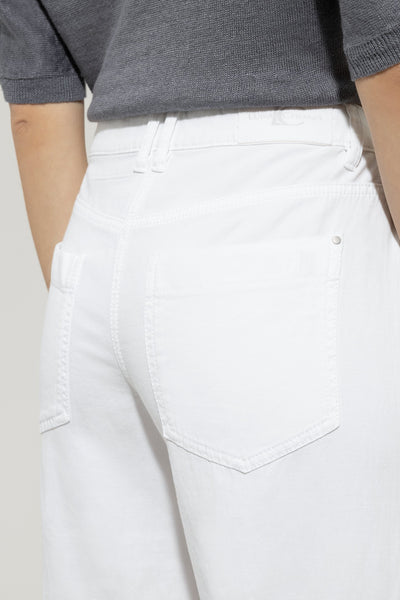 Cotton/Linen Blend Wide-Leg Pants