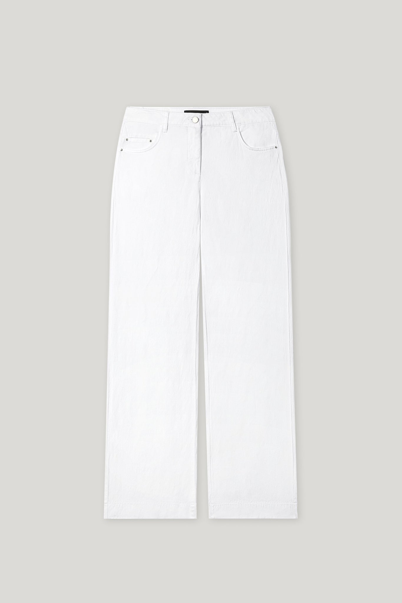 Cotton/Linen Blend Wide-Leg Pants