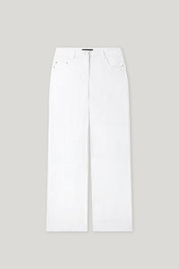 Cotton/Linen Blend Wide-Leg Pants