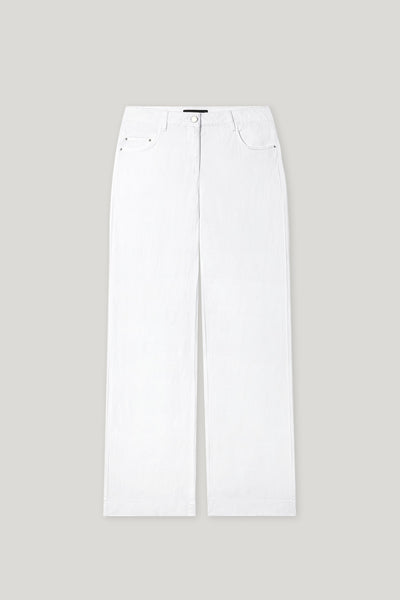 Cotton/Linen Blend Wide-Leg Pants