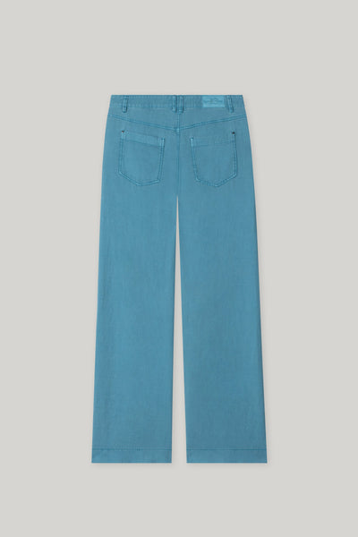 Cotton/Linen Blend Wide-Leg Pants