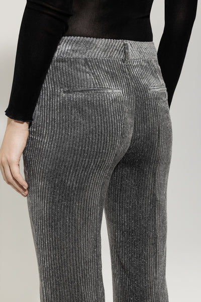 Glitter Flared Corduroy Pants