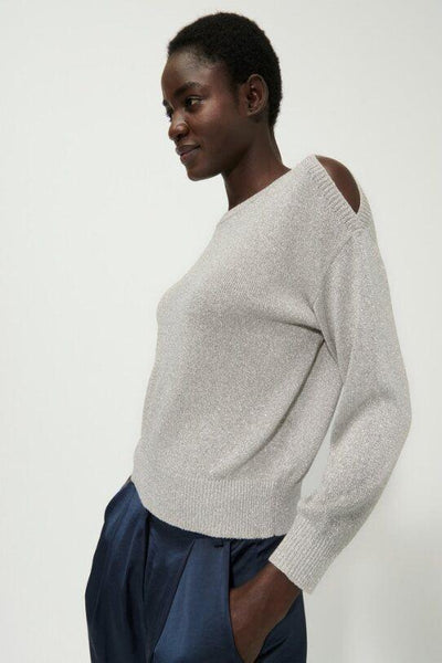 Cut-Out Sweater with Shimmer