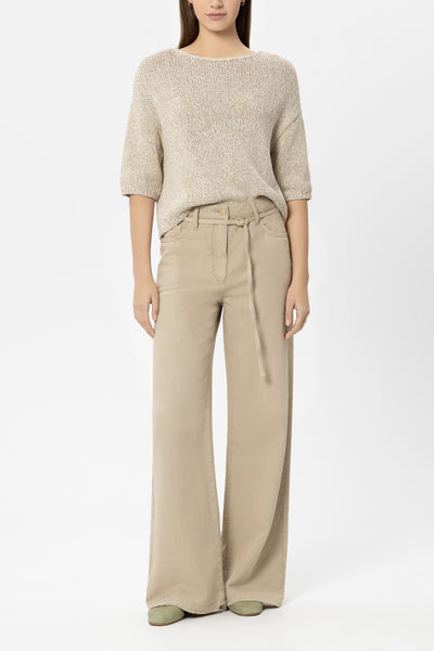 Pullover in Mouline Look