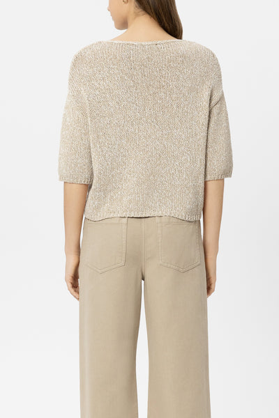 Pullover in Mouline Look