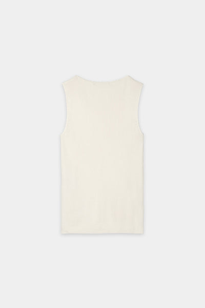 Sleeveless Top with Picot Edge