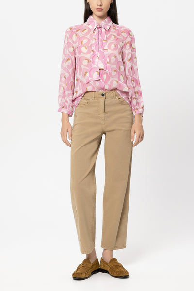 Blouse with Retro Print