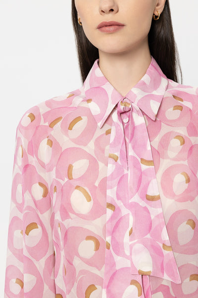 Blouse with Retro Print