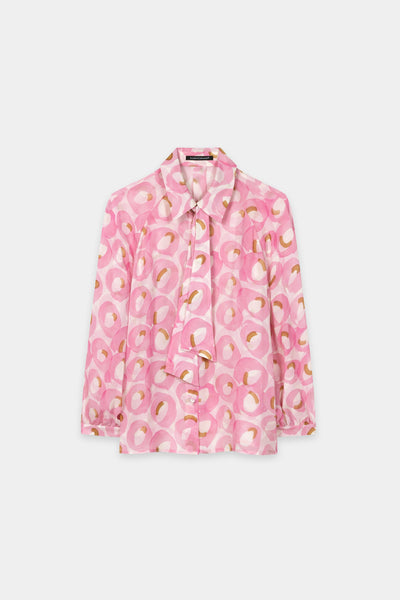 Blouse with Retro Print