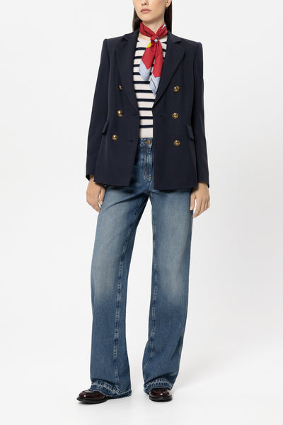 Gabadine Navy Blazer