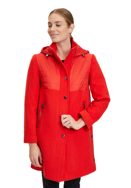 Wool Blend Coat with Padded Insert